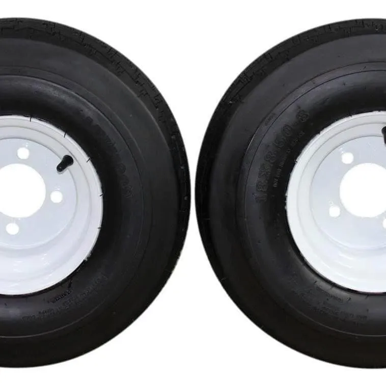 18x8.50-8 with 8x7 White Assembly for Golf Cart and Lawn Mower (Qty: 1)