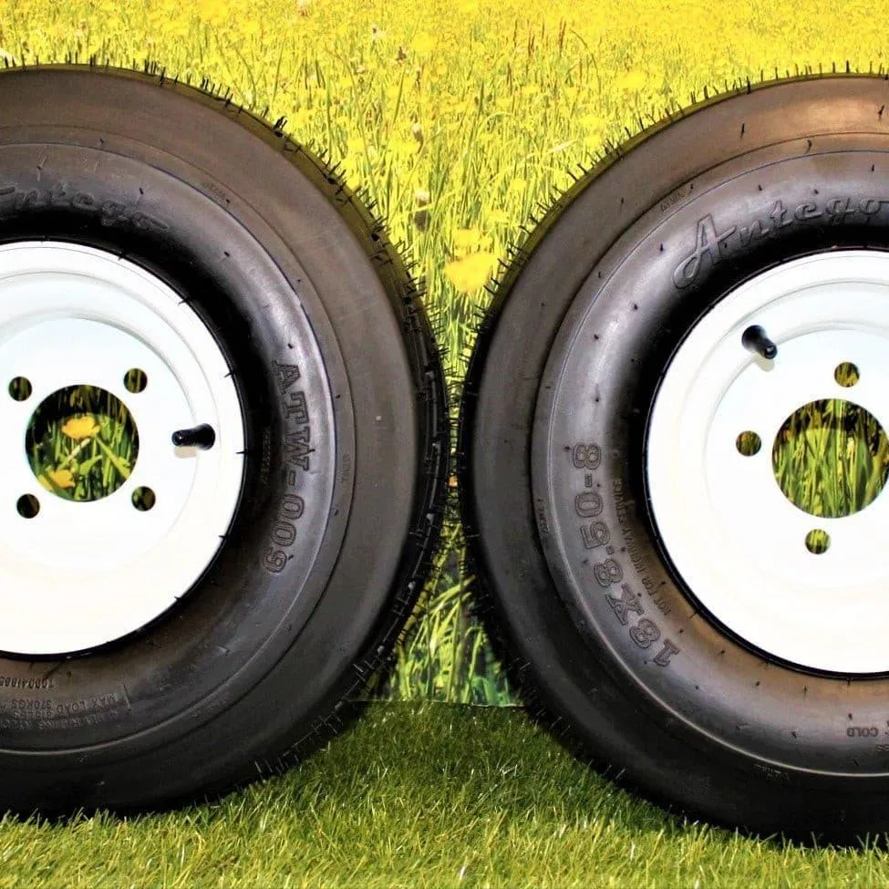 18x8.50-8 with 8x7 White Assembly for Golf Cart and Lawn Mower (Qty: 1)