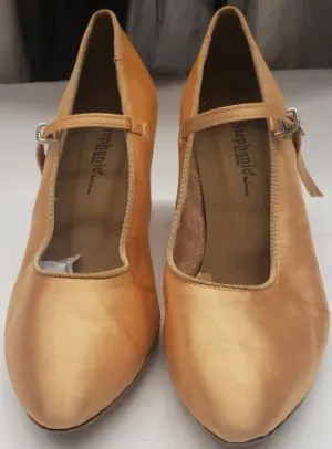 2.5" Paradise II -- Women's Standard Ballroom Shoes -- Tan Satin