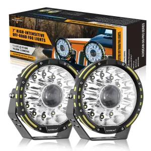 360 PRO Series 7 INCH/9 INCH 360-PRO Series Offroad LED Driving Lights Amber/Black Covers(Optional)