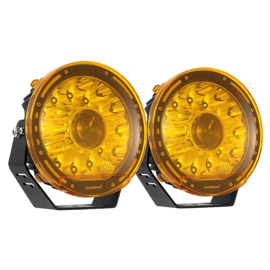 360 PRO Series 7 INCH/9 INCH 360-PRO Series Offroad LED Driving Lights Amber/Black Covers(Optional)