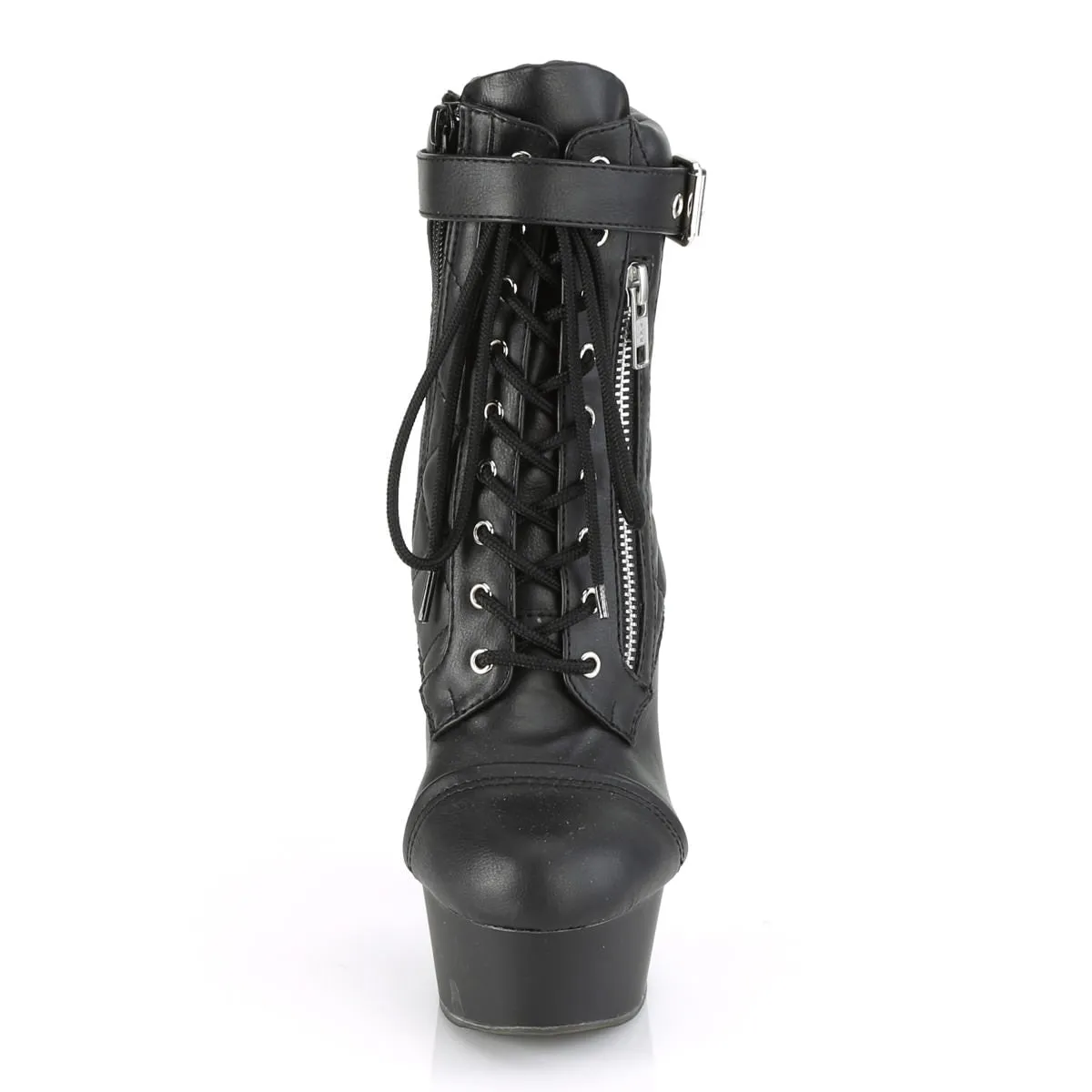 6 Inch Heel DELIGHT-600-05 Black Pu