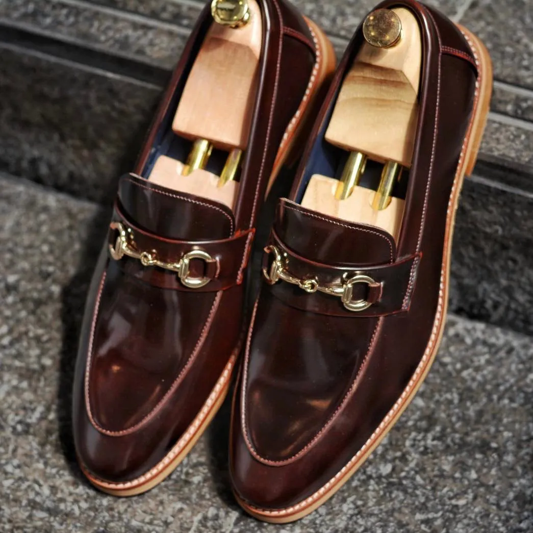 702 Horsebit Loafer Burgundy - Wooden Soles