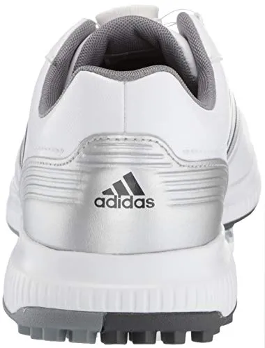 adidas Men's CP Traxion BOA Golf Shoe, FTWR White/Grey six/Silver Metallic, 9.5 M US