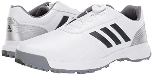 adidas Men's CP Traxion BOA Golf Shoe, FTWR White/Grey six/Silver Metallic, 9.5 M US