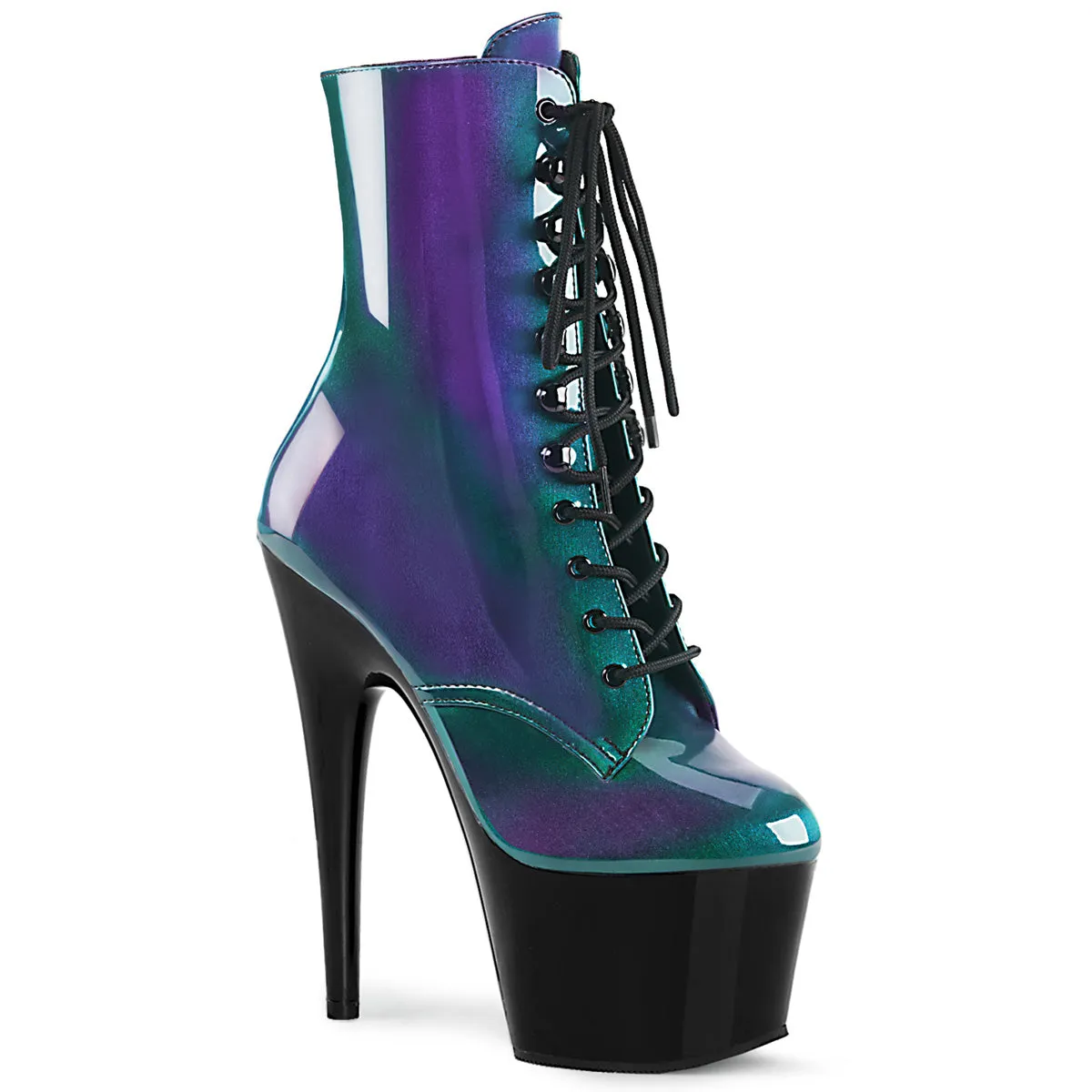 Adore-1020SHG Purple-Green/Black, 7" Heels