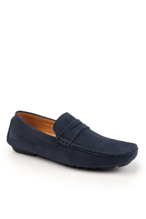 ALEX DRIVING SHOES IN BLUE SUEDE