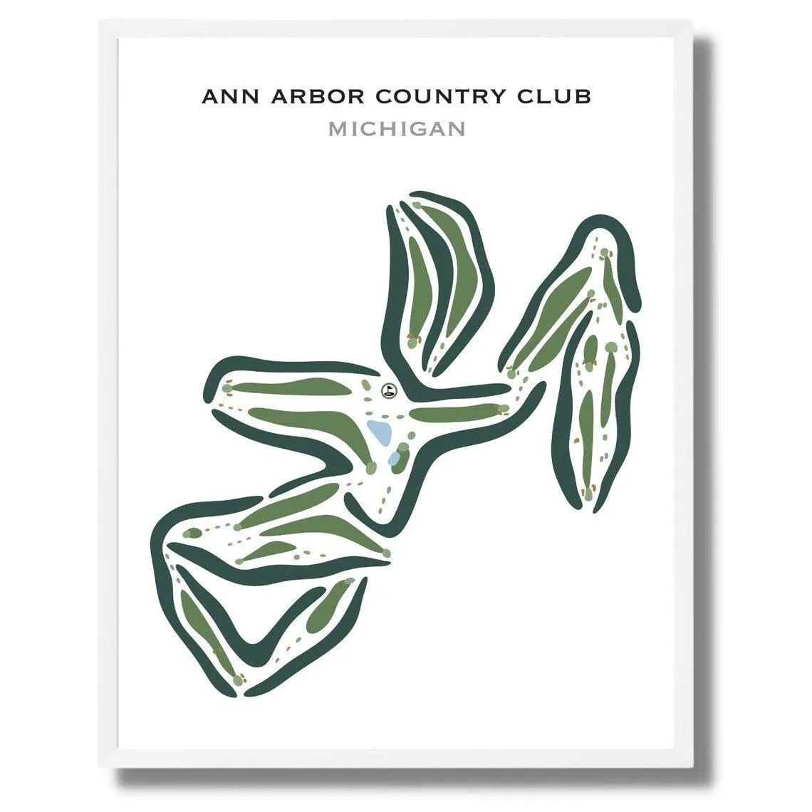 Ann Arbor Country Club, Michigan - Printed Golf Courses