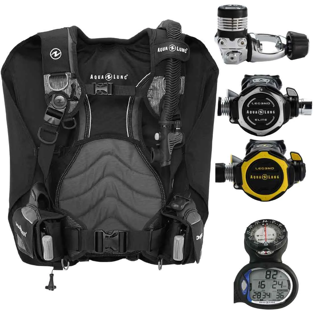 Aqua Lung Dimension Scuba Dive Gear Package