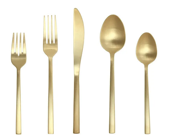 Arezzo Brushed Gold Flatware