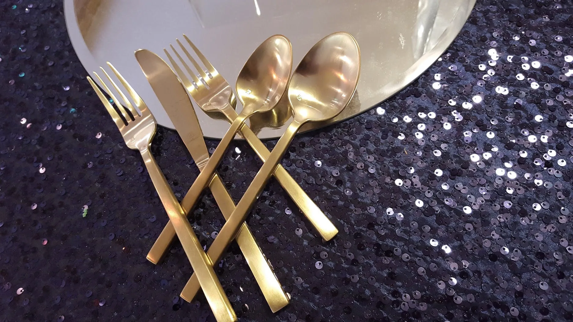 Arezzo Brushed Gold Flatware