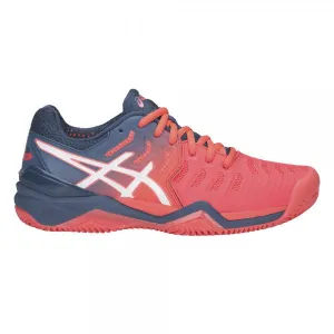 Asics Gel-Resolution 7 Womens (Hardcourt Outsole) Papaya/White