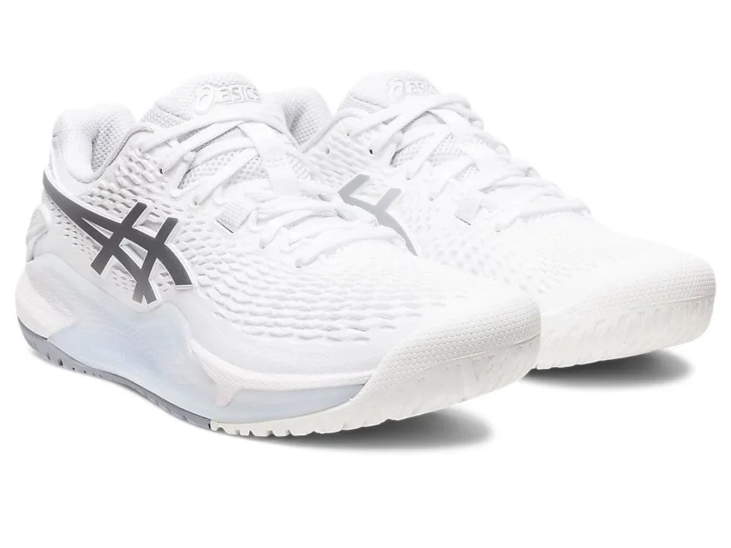 Asics Gel Resolution 9 Tennis Shoes White/Pure Silver