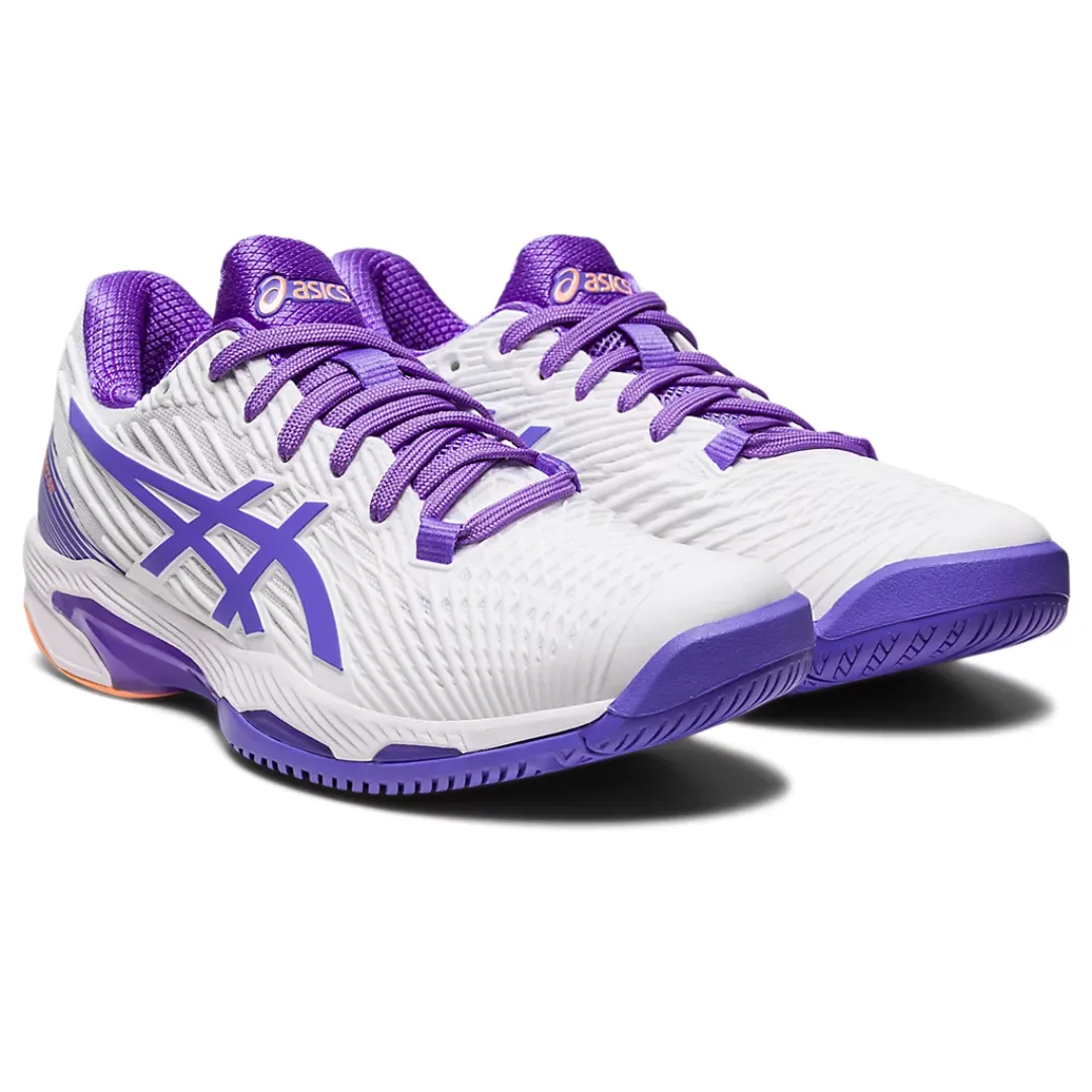 Asics Women Solution Speed FF 2 Tennis Shoes - White/Amethyst