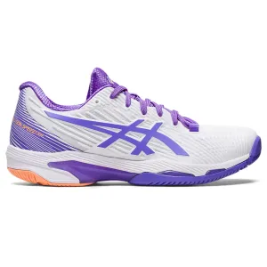 Asics Women Solution Speed FF 2 Tennis Shoes - White/Amethyst