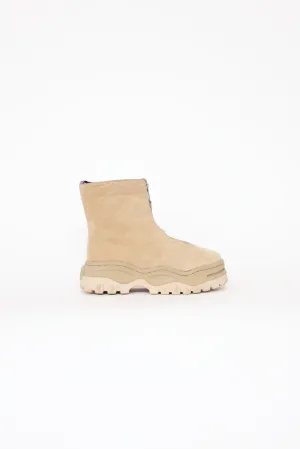 Beige Suede Raven Chunky Boots