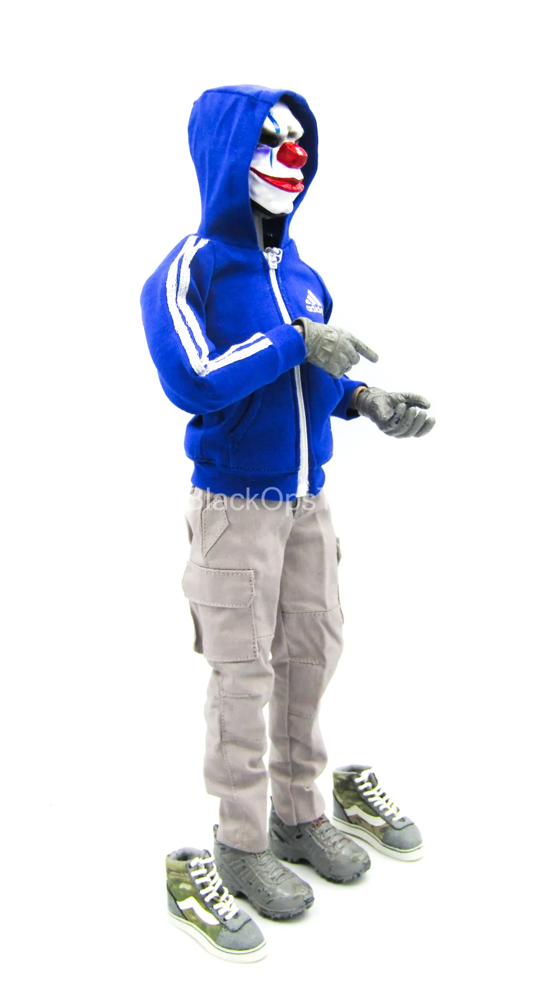 Blue Hooded Jacket w/Force 10 Pants w/SK8 Shoes & Clown Mask