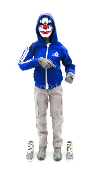 Blue Hooded Jacket w/Force 10 Pants w/SK8 Shoes & Clown Mask