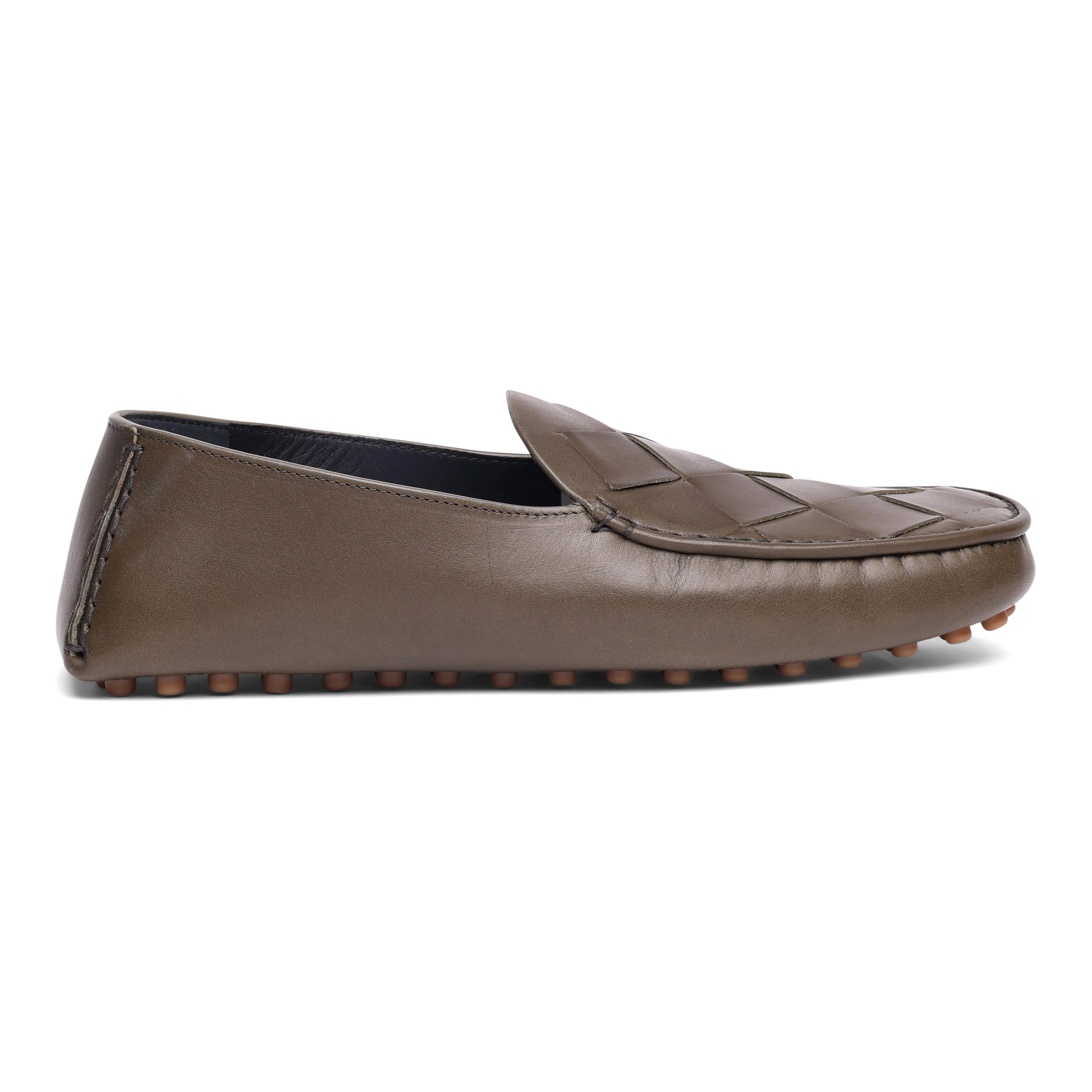 Bottega Veneta Leather Intrecciato Driving Slippers