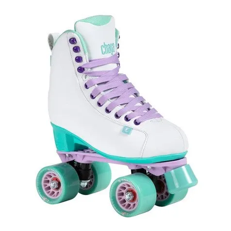 Chaya Melrose White Teal Roller Skates