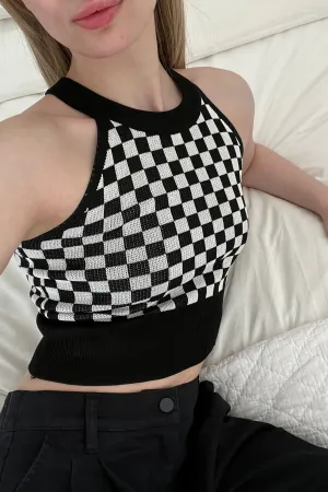 CHECKERED HALTER TANK