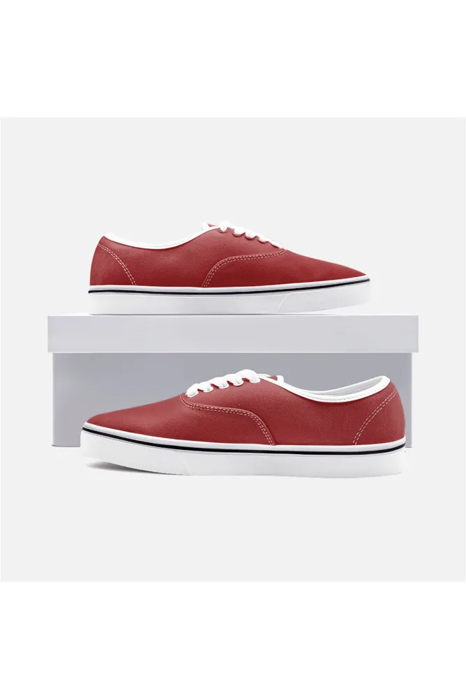 Cherry Red Unisex Canvas Shoes