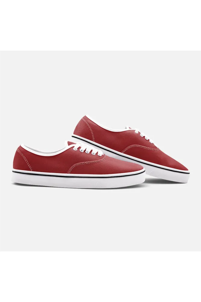 Cherry Red Unisex Canvas Shoes