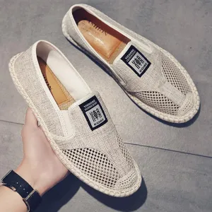 Cool Summer Linen Canvas Breathable Slip-on Shoes