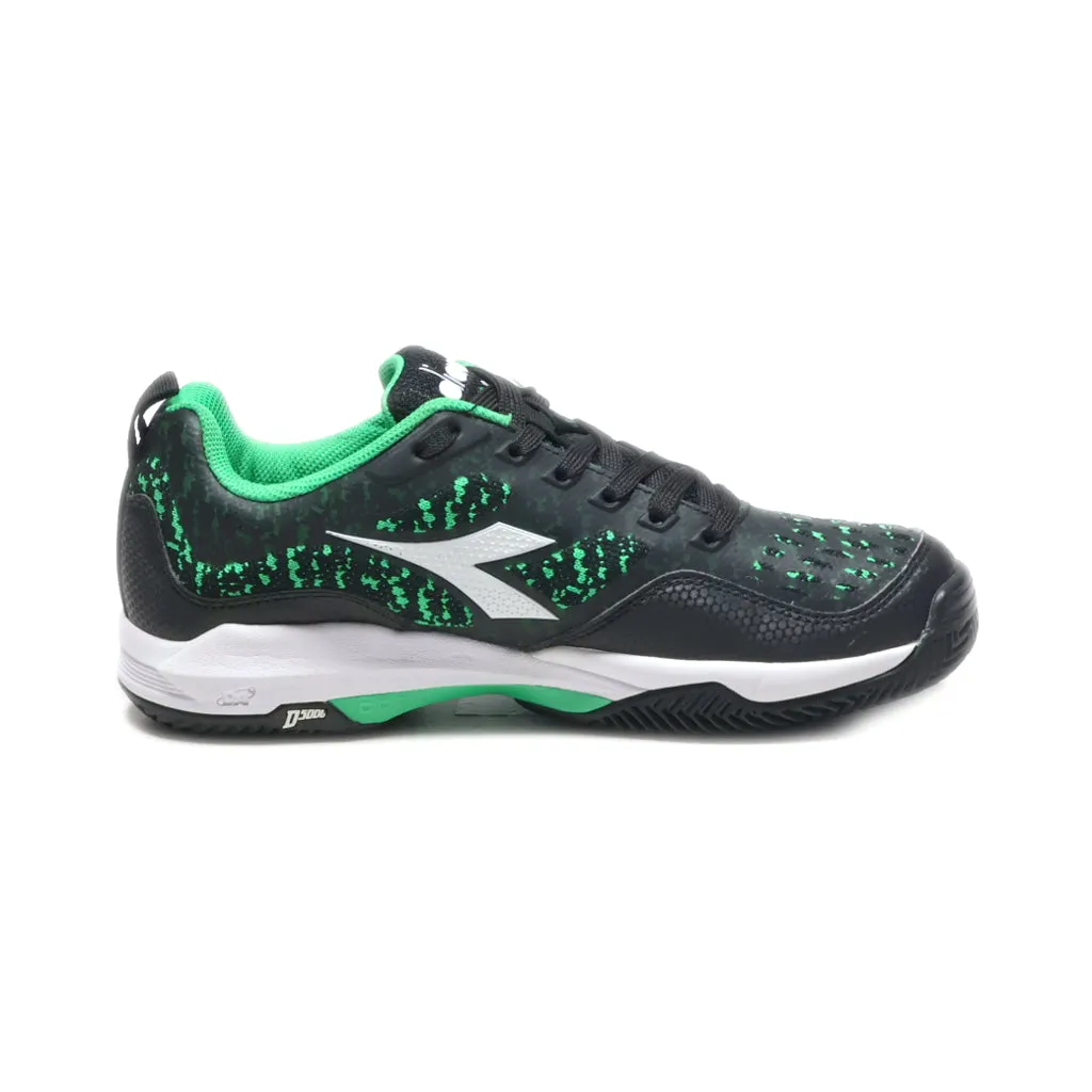 Diadora Speed Shot Clay Court Sport Shoes Fabric Black Colour For Women