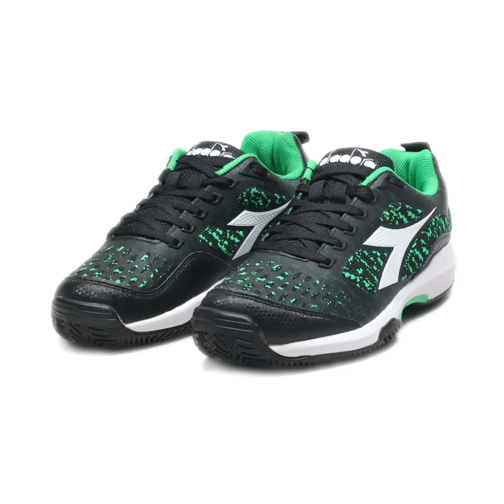 Diadora Speed Shot Clay Court Sport Shoes Fabric Black Colour For Women