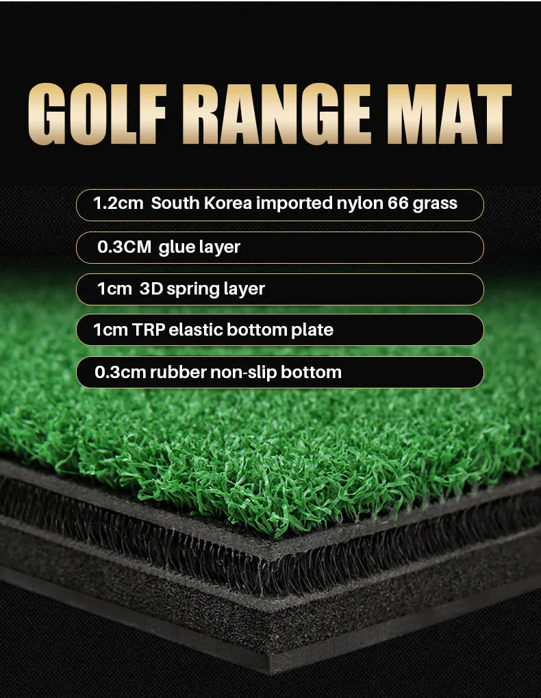 Driving Range Golf Training Mat With Alignment Lines