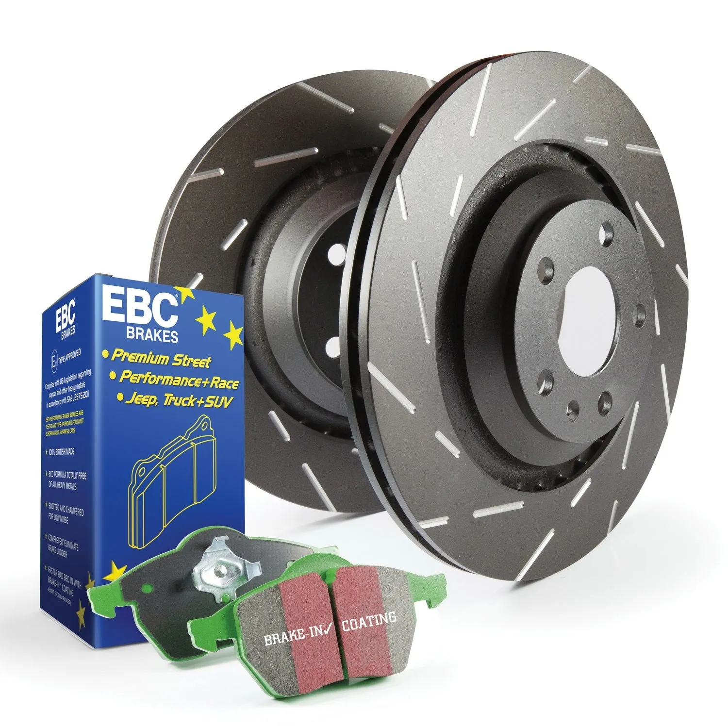 EBC Brakes S2KF1258 S2 Kits Greenstuff 2000 and USR Rotors;