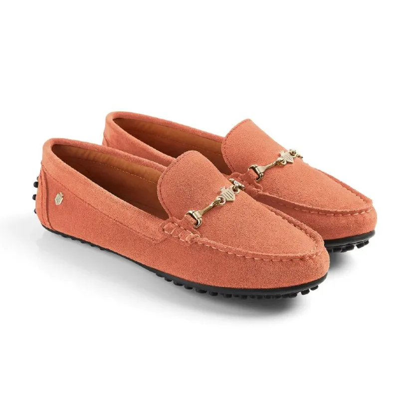 Fairfax & Favor Trinity Ladies Suede Driving Shoe - Melon