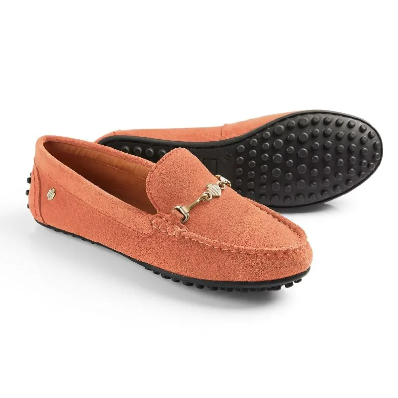 Fairfax & Favor Trinity Ladies Suede Driving Shoe - Melon