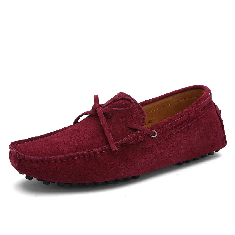 Faux suede casual slip-on loafers