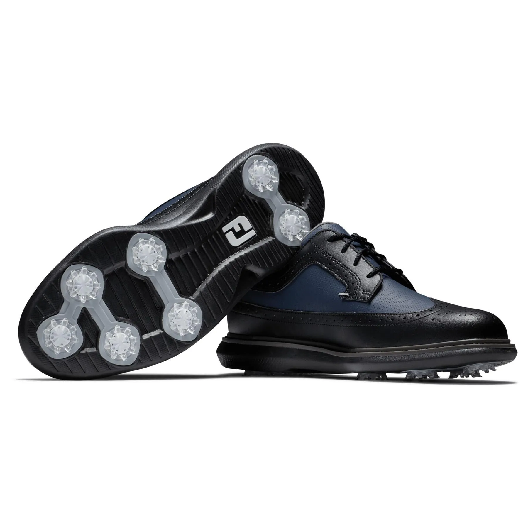 FJ Traditions Wing Tip Golf Shoes Navy/Black/Grey - SS23