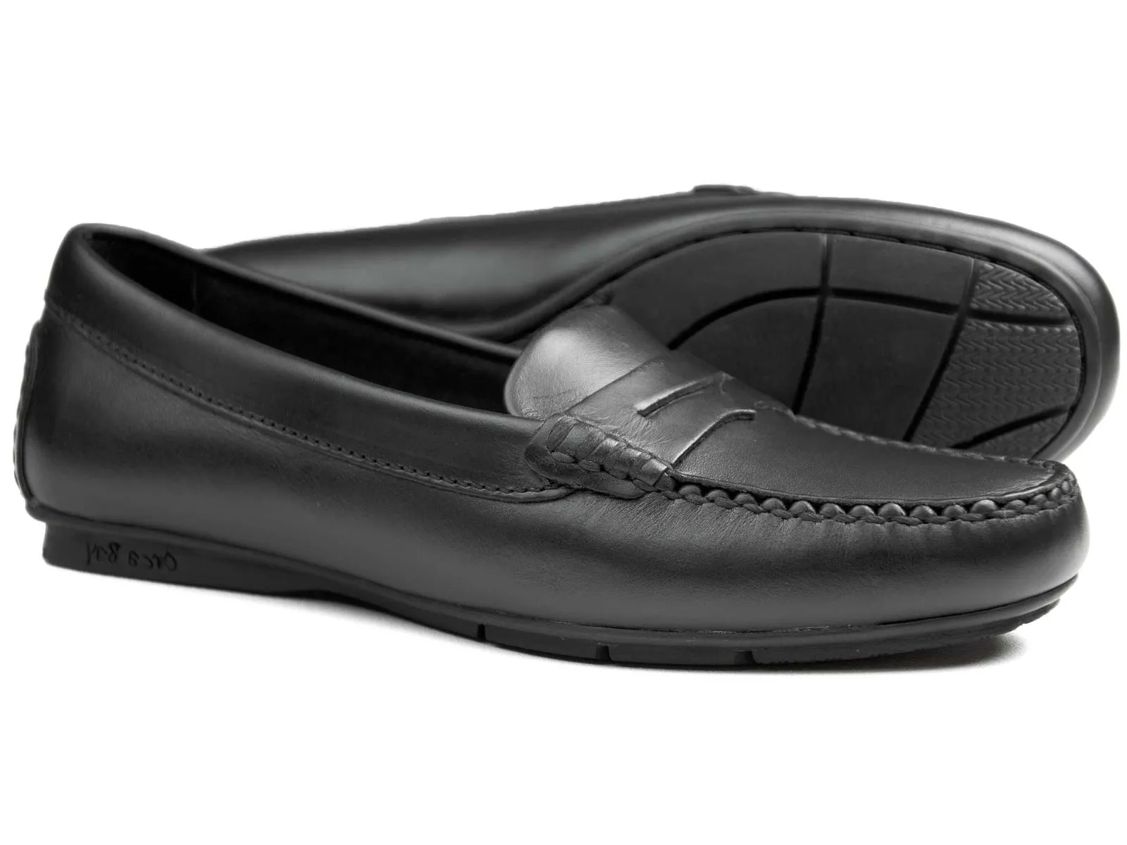 FLORENCE Ladies Black Calf Loafer by Orca Bay