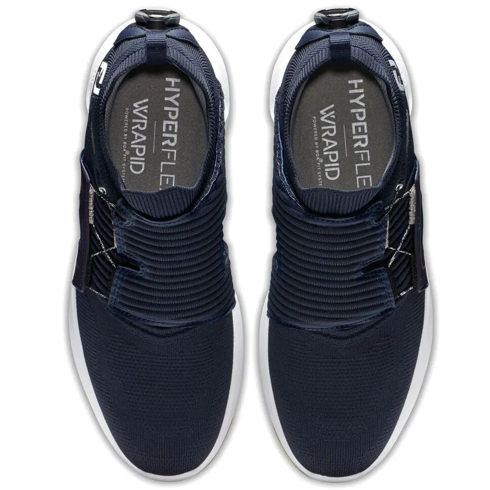 FootJoy Hyperflex BOA Spiked Shoes - Navy/White