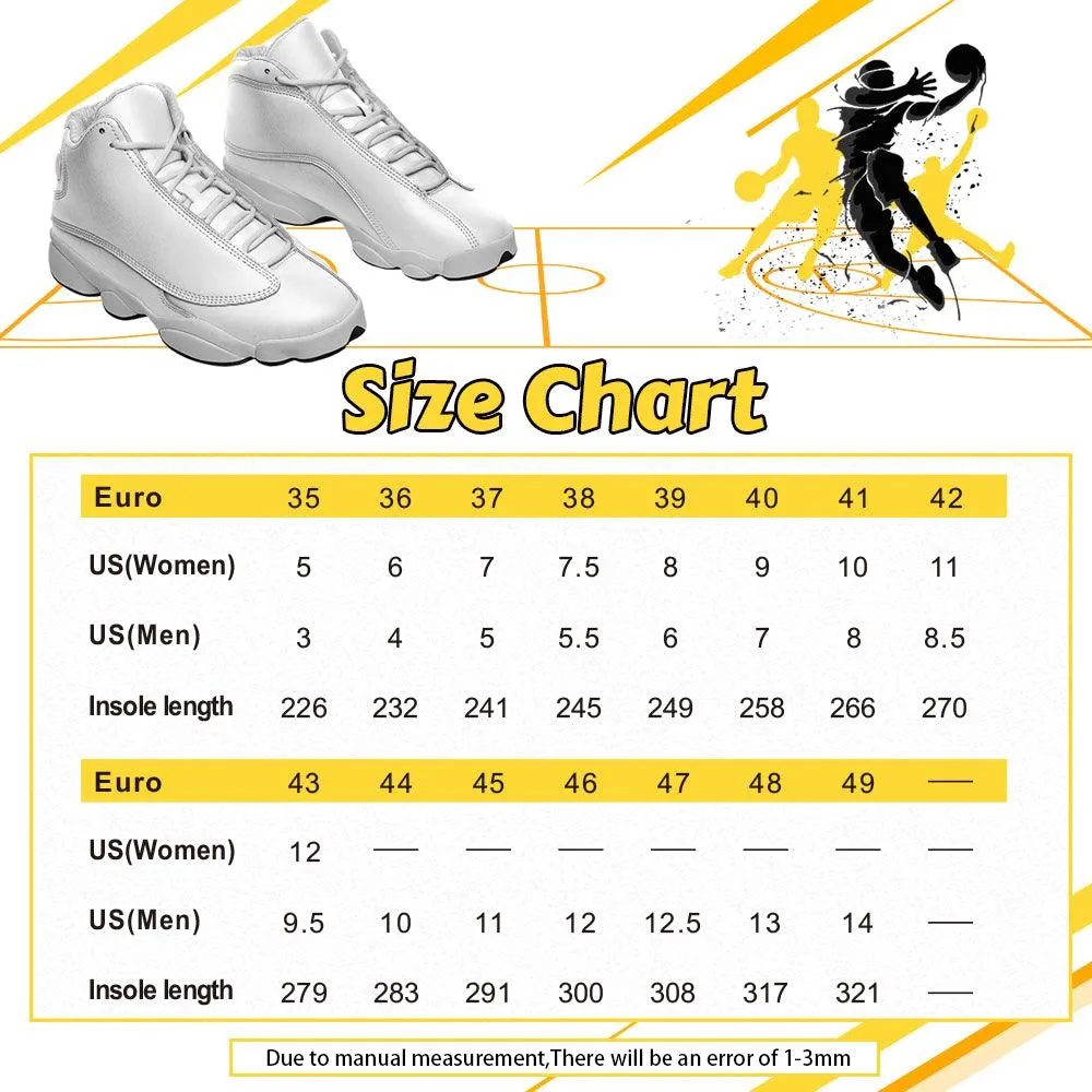 Gearhomie Elvis Peacock Unisex AJ13 Shoes White