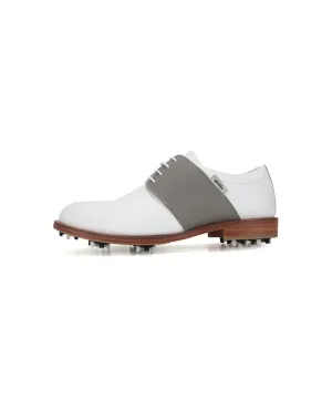 Giclee Men's Tour Player Premium Leather Golf Shoes - Gray