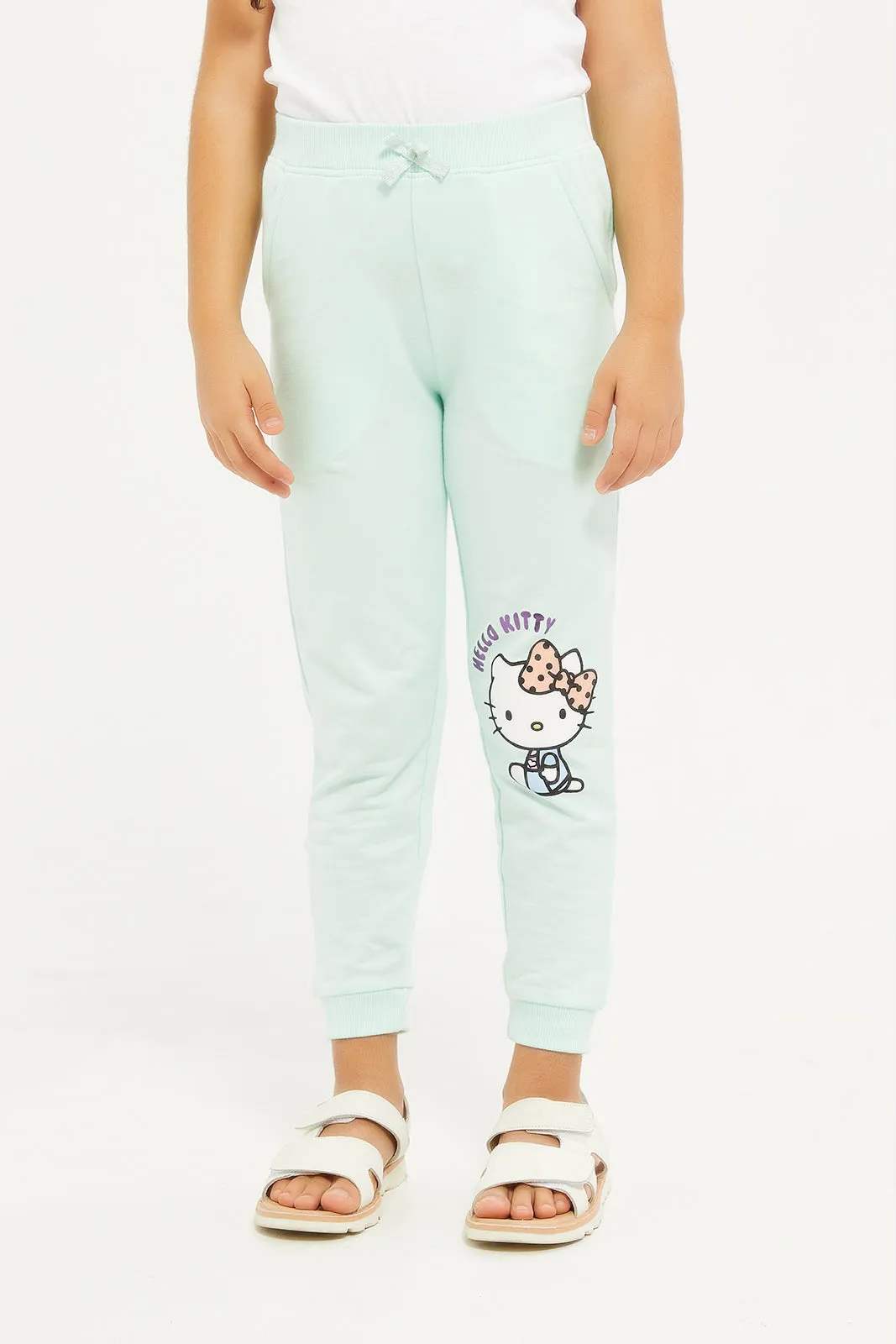 Girls Green Hello Kitty Jogger