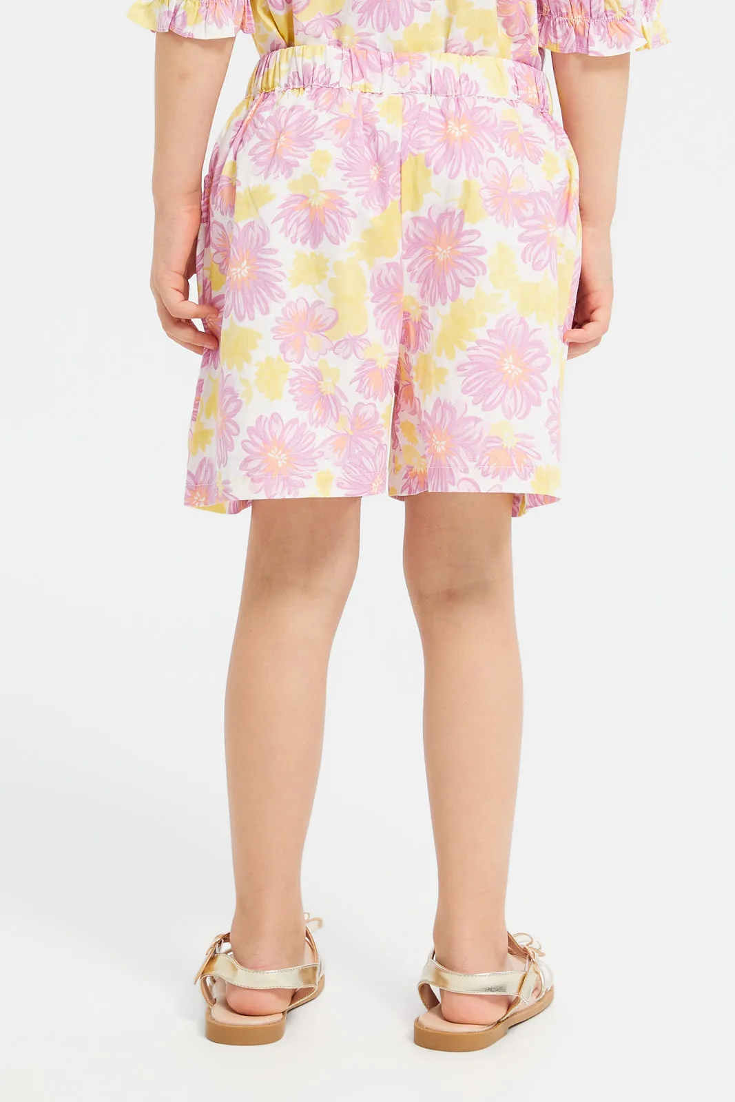 Girls Multicolour Printed Shorts