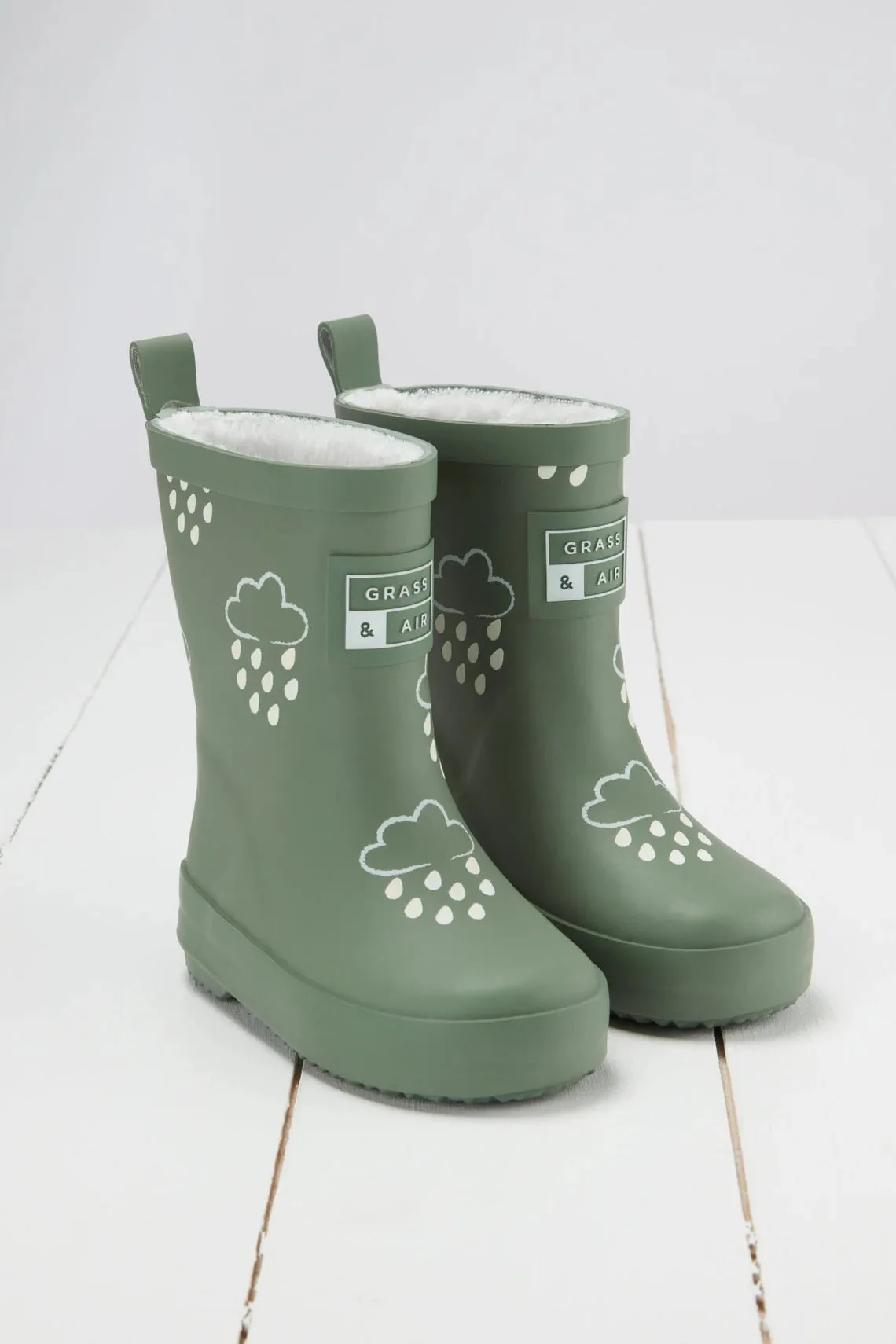 Grass & Air:  Khaki Green Colour Changing Wellies