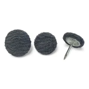 Grey Textured Velvet Nail Back 18mm or 23mm Buttons.