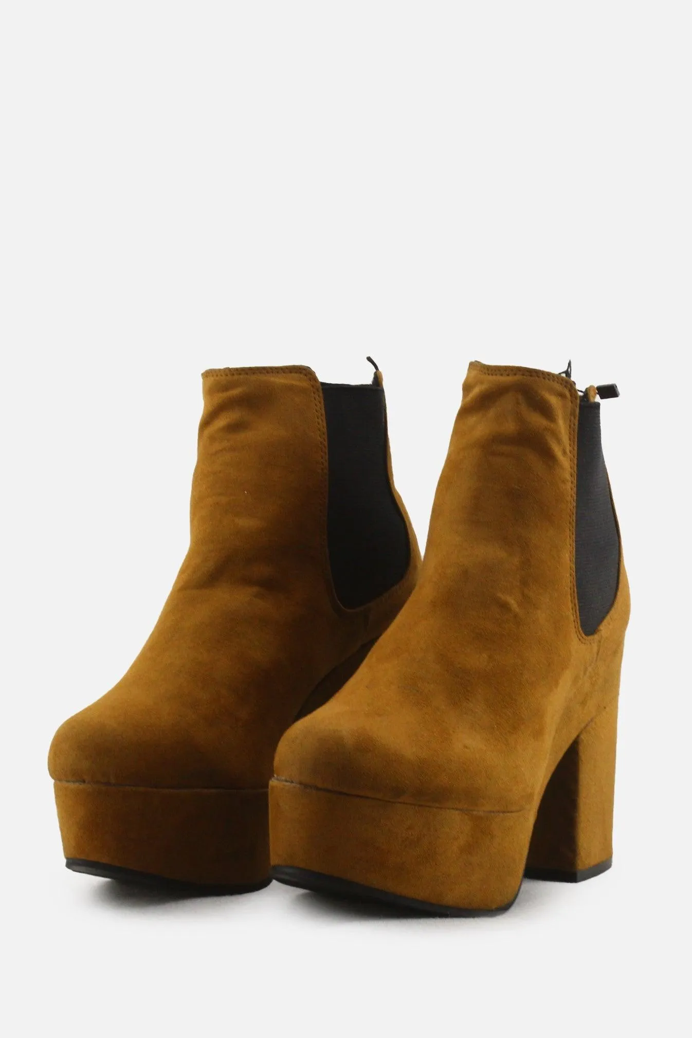 H & M Stretchable Platform Boots | Suede