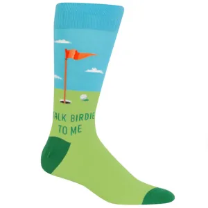 Hot Sox Mens Talk Birdie to Me Crew Socks