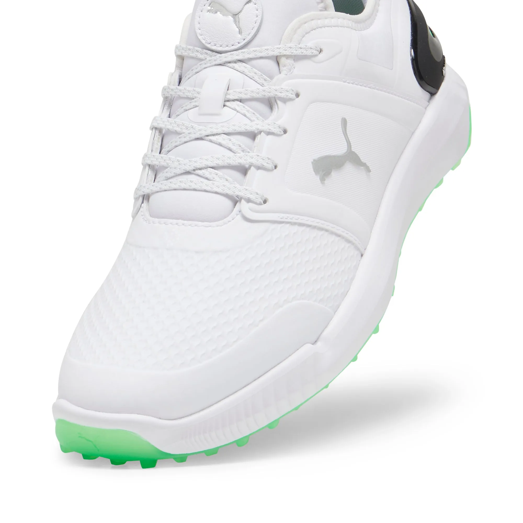 IGNITE ELEVATE Spikeless Golf Shoes | Puma White / Fluro Green