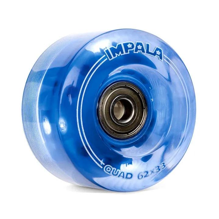 Impala Light Up Blue Wheels With Bearings 82A - 4 Pack