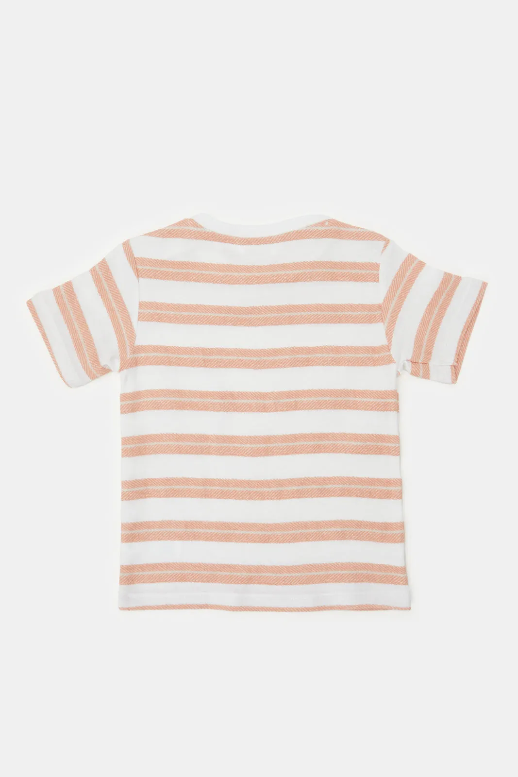 Infant Boys White Striped T-Shirt