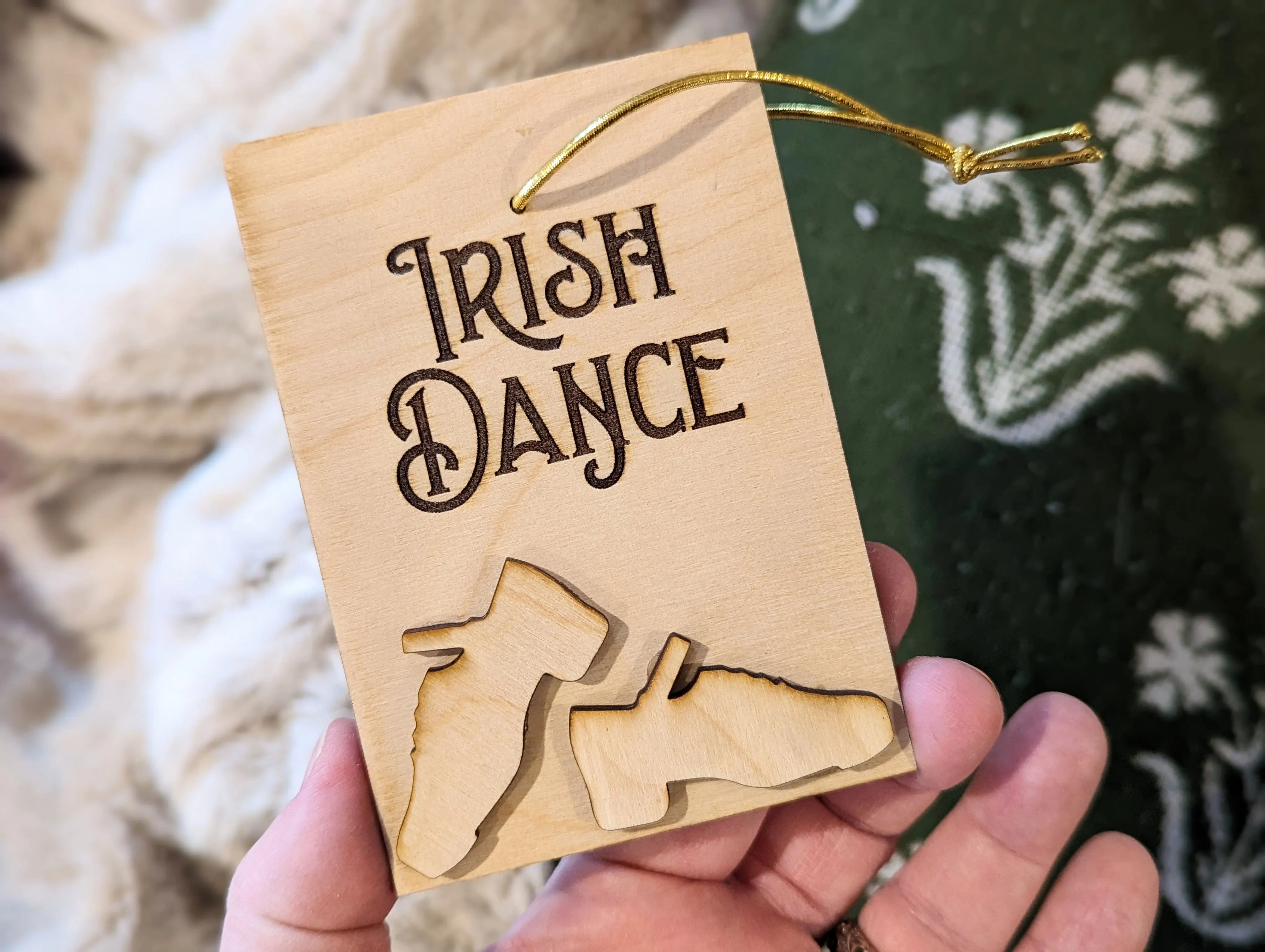 Irish Dance Wooden Christmas Ornament